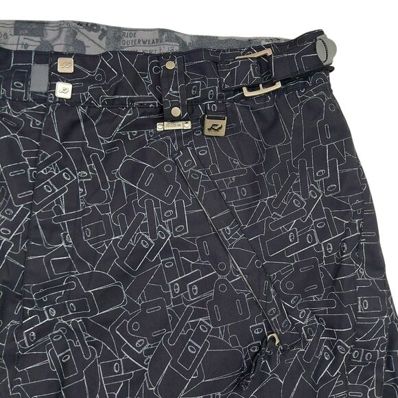 Ride Snowboards Cargo Snow Pants Mens Large Navy Cell Series Ankle Zip Winter - Picture 3 of 12